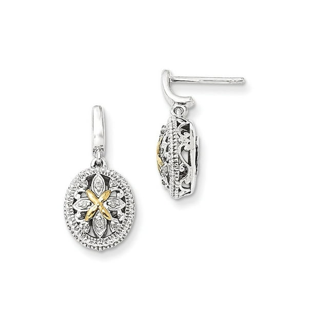 Mia Diamonds 14k Yellow Gold Madi K Satin and Polished Heart in Star Post Earrings Mia Diamonds 14k Yellow Gold Madi K Satin and Polished Heart in Star Post Earrings
